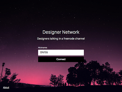 Designer Network chat irc login social