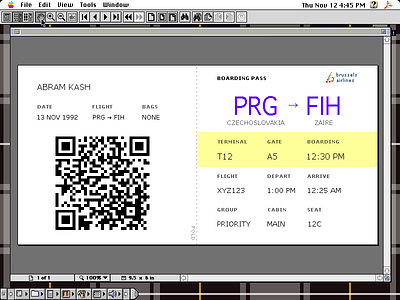 Boarding Pass 024 boarding pass dailyui system 7