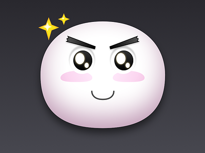 Blob character emoticon mascot
