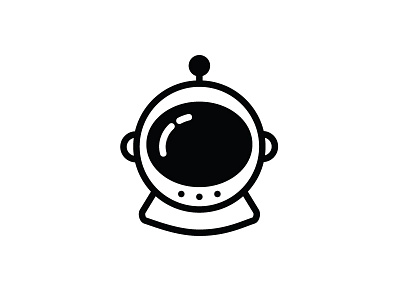 Simple Astronaut Logo astronaut creative design graphic design icon logo logo design simple simple logo simplicity