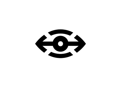Eyeball + Arrows Logo | iCode