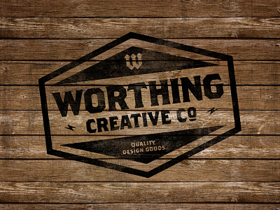 Worthing Creative Co Badge | Stamp on Wood