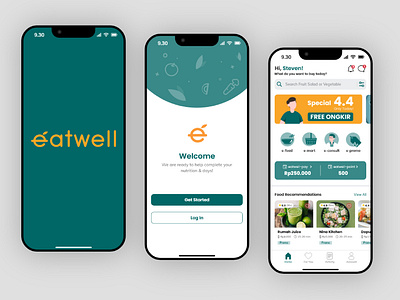 Eatwell || Healthy Food Apps food delivery apps healthy apps healthy food healty ecommerce ui ui foods uiux ux