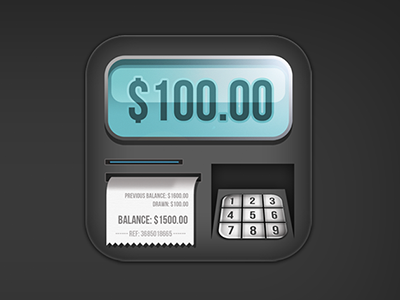 ATM app store atm icon design ios money
