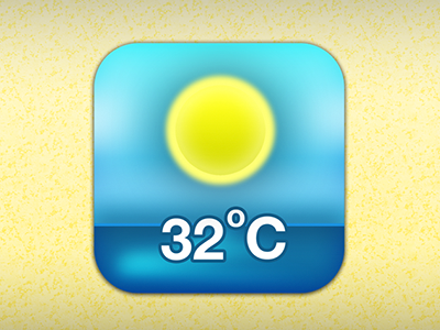 Beach Weather app store celsius degrees icon design ios sun weather