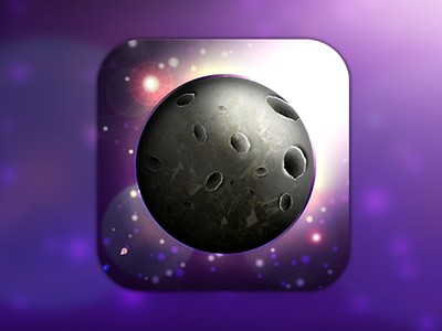 Cratered Planet app store cosmos icon design ios ipad iphone ipod planets space