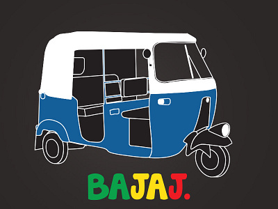 Bajaj aka the Rickshaw bajaj illustration