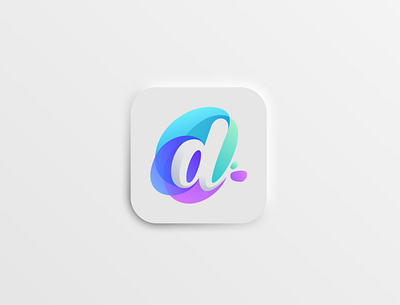 Colorful D negative space logo app app icon branding colorful design icon illustration logo negative space ui vector