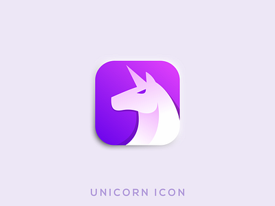 Unicorn Icon animal app app icon branding design horse icon illustration logo purple ui unicorn ux vector