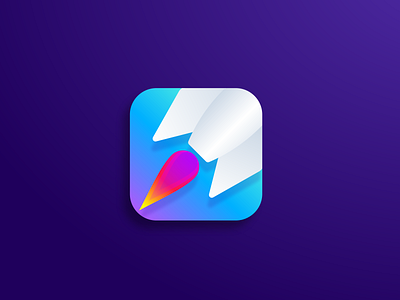 Rocket Icon app app icon branding colorful design icon illustration logo rocket space ui ux vector