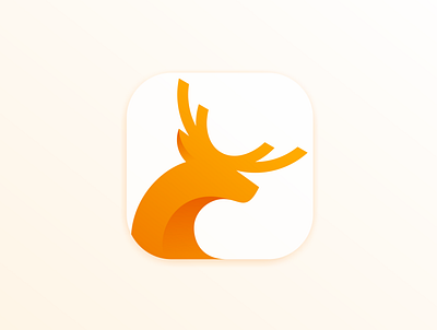 Deer App Icon animal app app icon branding deer design icon illustration logo ui ux vector
