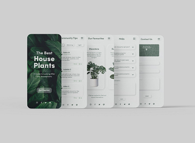 House Plant App Prototype adobe adobe xd graphic design neumorphic neumorphism plants ui xd