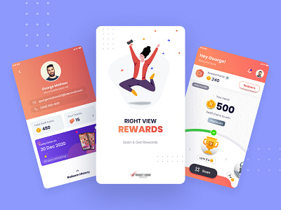 RR App UI coins illustration scan splash screen ui ui design uidesign ux design