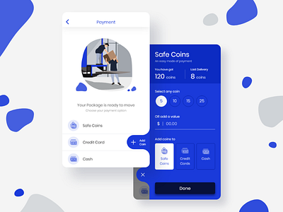 Payment cash payment coins credit card payment illustration package payment payment method payment option payment ui uidesign