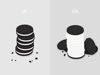 UI vs UX cookies cream design illustration interface oreo ui user experience ux