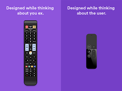 Design is about rethinking apple button design illustration product remote tv user experience ux