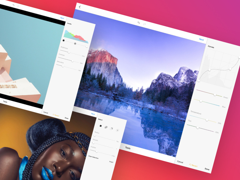 Instagram for iPad Pro interface photography editing pro instagram apple ipad ui ux app