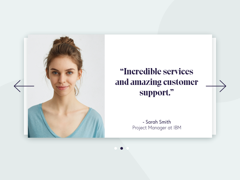 Testimonial UI slider user ui daily widget card component ui slider quote testimonial