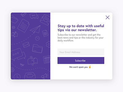 Newsletter Subscription Card card dailyui design mail newsletter startup subscribe subscription tech ui ux