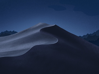 Mojave Background apple background darkmode illustration ipad landscape mac mojave mountain night osx sand