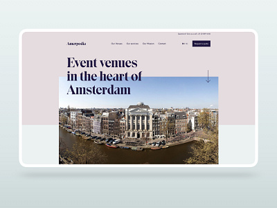 Amerpodia Homepage amsterdam design events homepage homepage design interface sketch ui uidesign venue