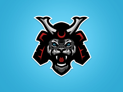 RONIN brand branding design esports gaming illustration logo mascot mascot design samurai samurai tiger tiger