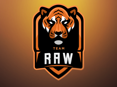 Team Raw | Mascot Logo branding esports gaming illustration logo mascot team tiger