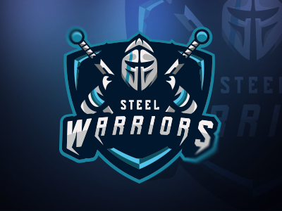 Steel Warriors | Premade Mascot branding buy forsale gaming knight logo mascotlogo warrior