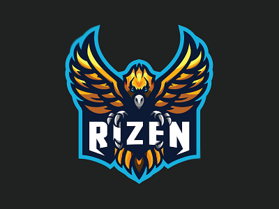 'Rizen' Premade Mascot Logo brand branding design esports gaming icon illustration logo mascot mascotlogo