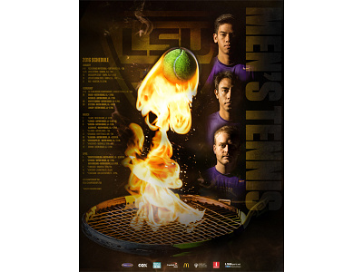 LSU Men's Tennis Poster print sports design