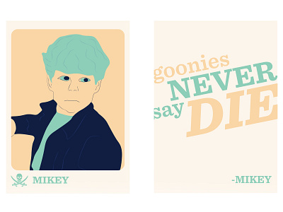 Goonies Character Cards design illustration typography