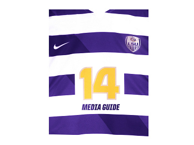 LSU Soccer Media Guide 2014 design soccer sports design