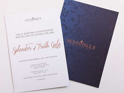 St. John Paul Gala Invitation