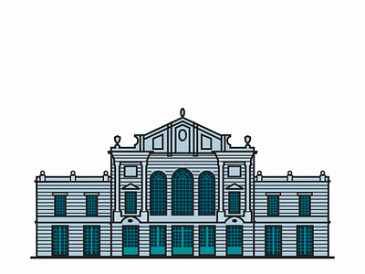 Old Market Hall - illustration affinitydesigner app buiding design illustration simple stroke ui vector