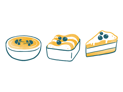 Hélou breakfast cake dyeos eat food food illustration helou illustration lunch soup sugar