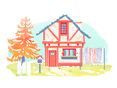 Odaya - Lumi's house color dyeos house illustration odaya