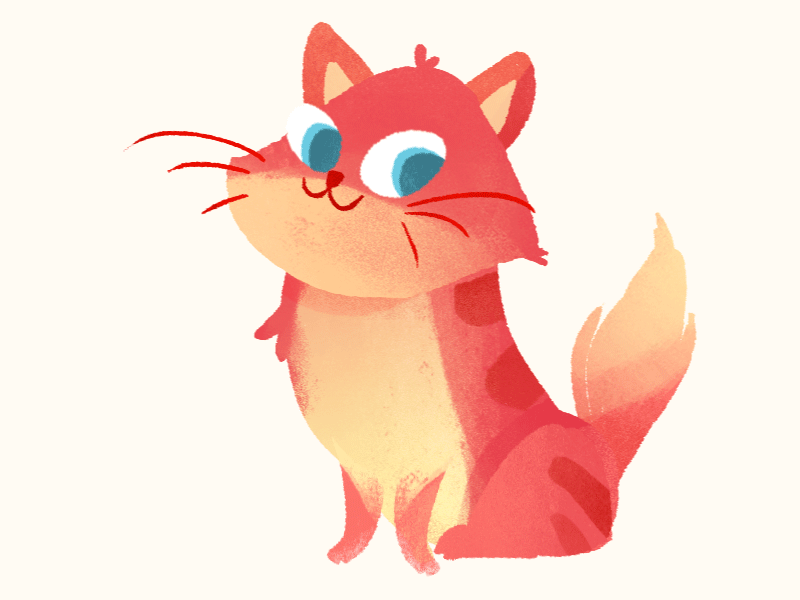 Odaya - Lumi's cat cat color dyeos gif illustration