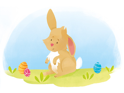 Happy Easter 🐰 color cute dyeos easter egg illustration rabbit sarah lepreux