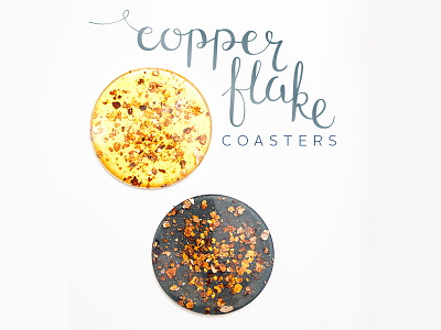 Copper Flake calligraphy design hand lettering photography