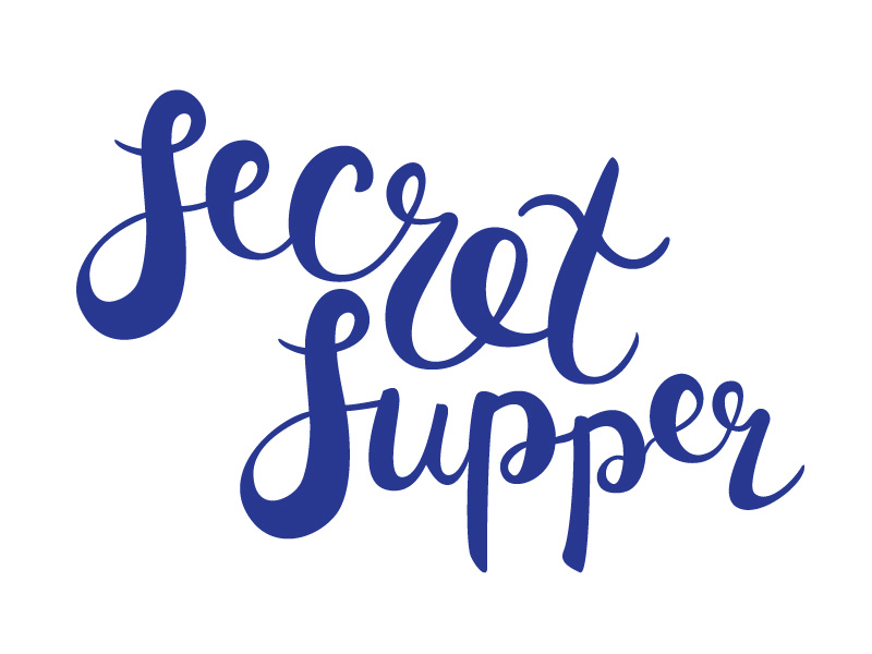 Secret Supper hand lettering hand type brush type