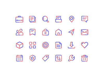 Icon Set clean flat icon iconset simple stroke