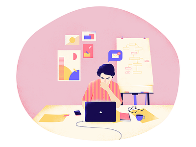 Monday Mood character illustration illustrator message monday office product work workspace