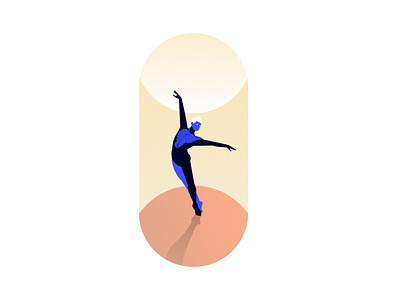 Ballerino abstract capsule colorful dancer dancing flat illustration man minimal minimalistic pose