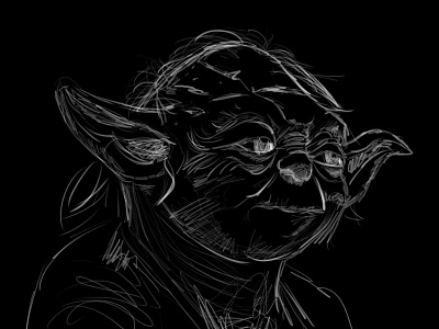 Yoda - Quick sketch black draw drawing jedi quick sketch star starwars wacom wars yoda