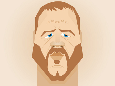 Russell character cinema crowe flat illustration movie portrait russell