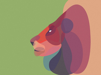 Lion abstract animal animals colorful colors illustration lion shapes transparency