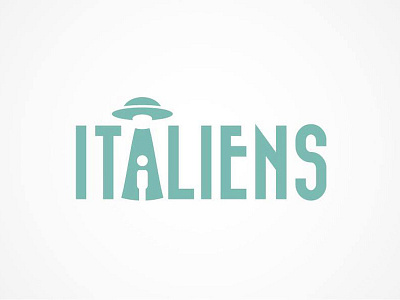 Italiens - Logo aliens branding design font identity italy lettering logo logos logotype person