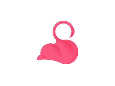 Flamingo bird brand flamingo icon logo pink shades vector