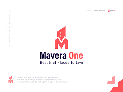 Mavera One logo concept | Real Estate logo branding design dm akassh graphic design logo minimalistic logo modern logo ui