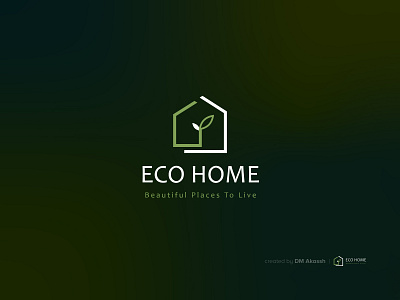 Eco Home logo concept | Eco House logo branding design dm akassh eco eco friendly logo graphic design logo minimalistic logo modern logo ui